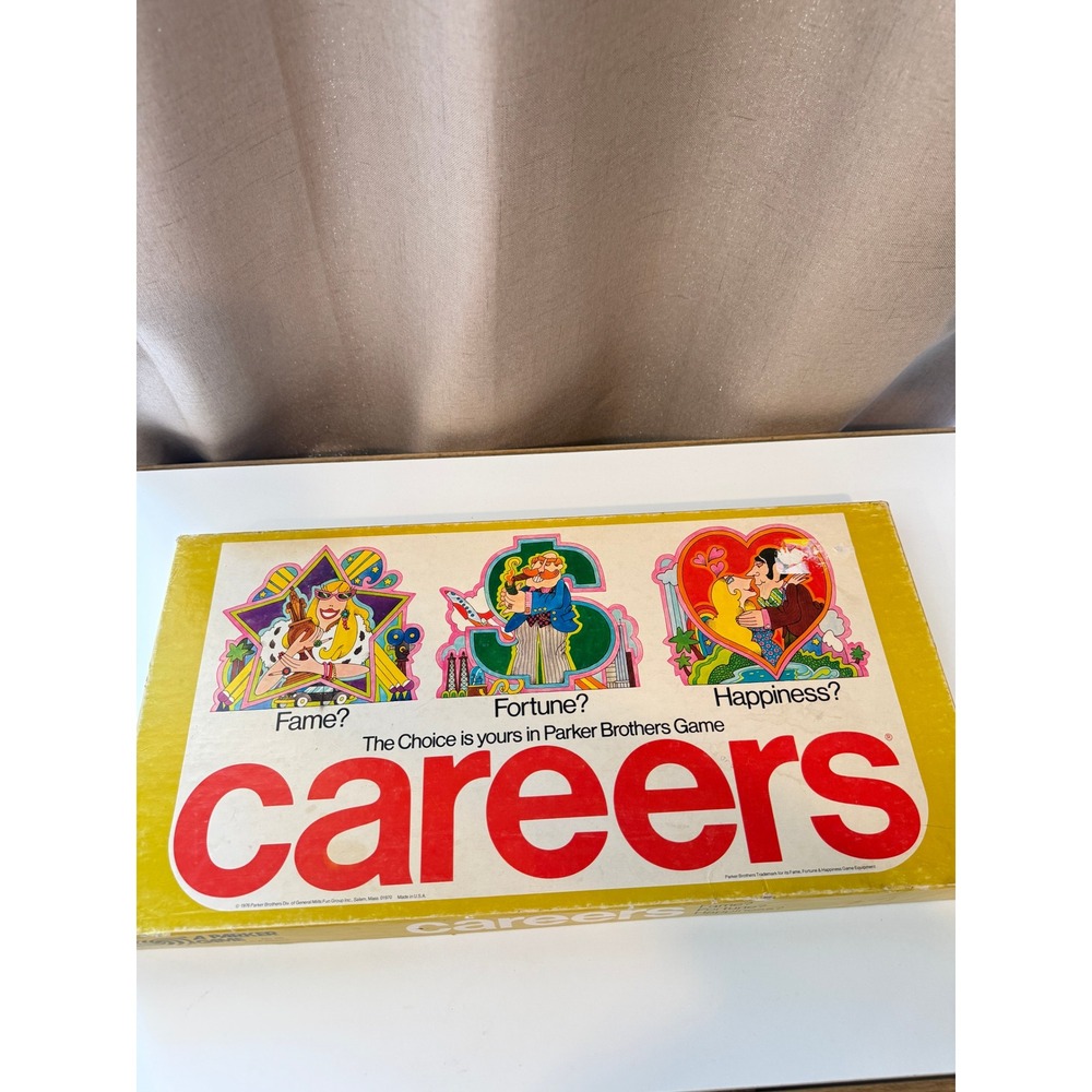 Vintage 1976 Careers Board Game Parker Brothers Retro 70s Strategy Game Complete